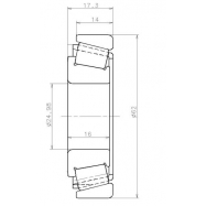 SNR EC 42226 S02 H206 (EC 41446)(417384-30206 M25x62x16/14) ΡΟΥΛΕΜΑΝ