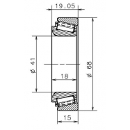 SNR EC 42320 S01 H106(EC12694 S02H106) (41x68x19/15)(NP537150/32008) ΡΟΥΛΕΜΑΝ