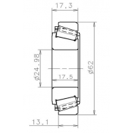 SNR EC 42229 S01 H206(EC41767H206) (285701 / 341513 ) (25x62x17.3/13) ΡΟΥΛΕΜΑΝ