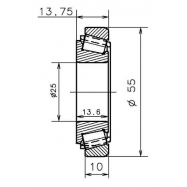 SNR EC 42192 YS02 H206(U01) (NP854792/430273)(25x55x14/10) ΡΟΥΛΕΜΑΝ