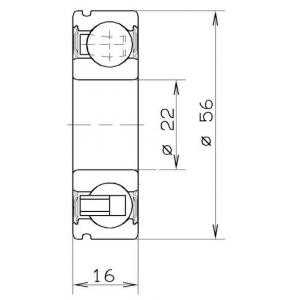 SNR AB 12405 S01 (22x56x16) 63/22 (2RSN) ΡΟΥΛΕΜΑΝ